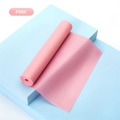 Yoga Pilates Stretch Resistance Band Exercise Fitness Band Training Elastic Exercise Fitness Rubber 150Cm Natural Rubber Gym